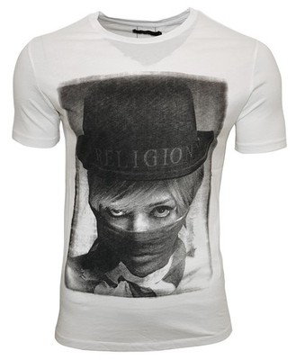 RELIGION Clothing Men's T-Shirt WANTED White Size S - NEW