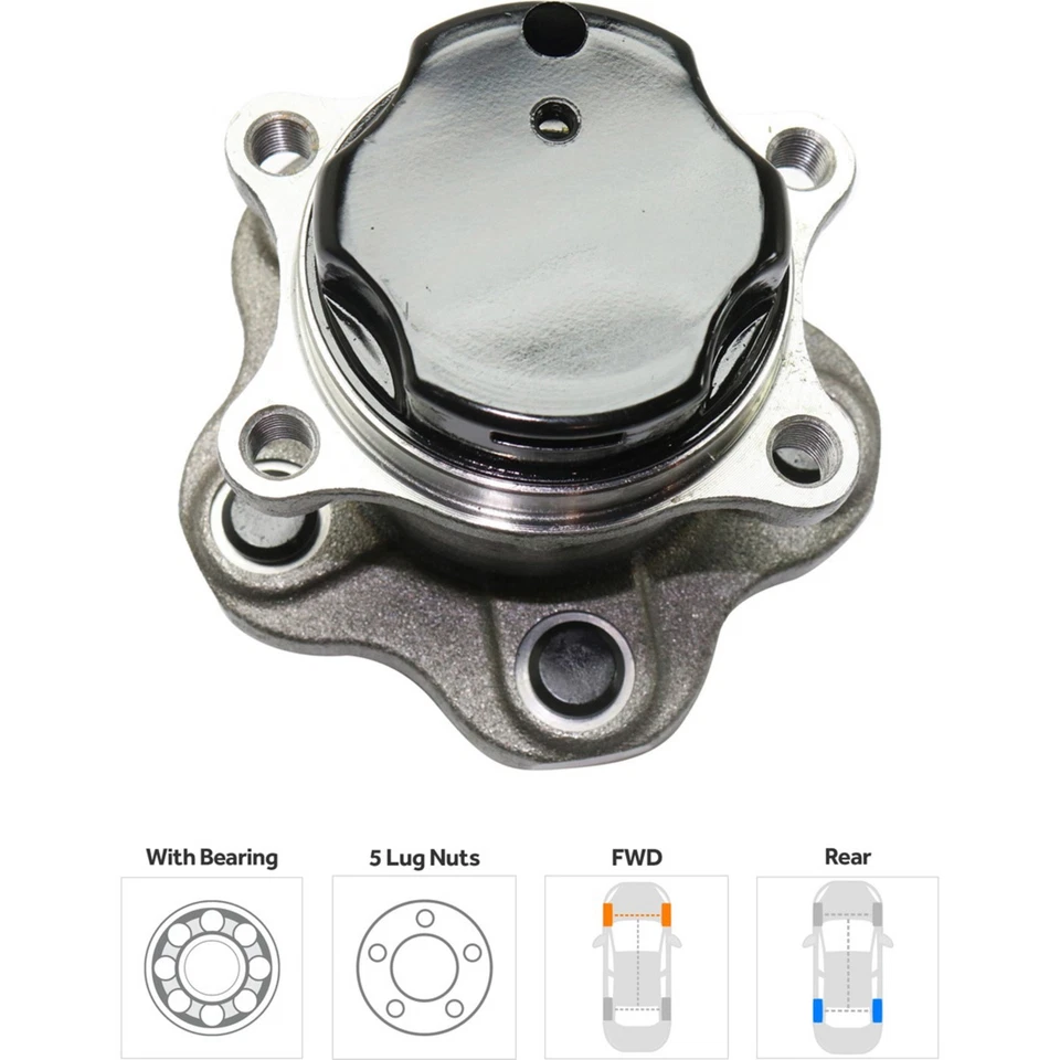 Wheel Hubs For 2013-2019 Nissan NV200 Rear Left & Right With Bearing - Image 2 of 4