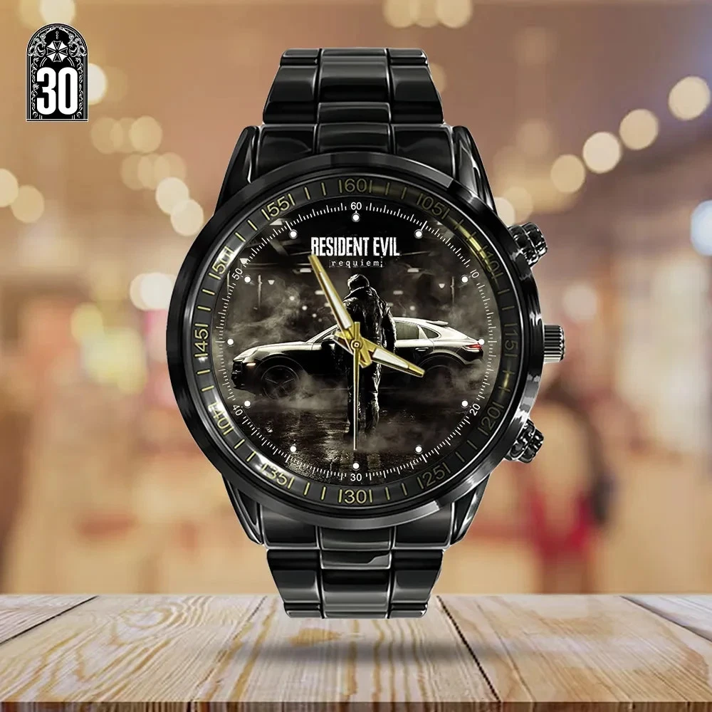 Resident Evil Requiem x Scott Kennedy Black Stainless Steel Watch