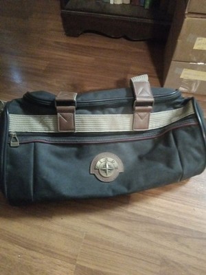 Verdi Green Nautical Star Carry On Overnight Bag Travel Canvas 16''L x 12''H x 7''W