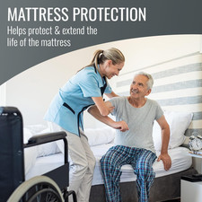 Soft Waterproof Twin Mattress Protector with Zippered Fit - Packaging May Vary