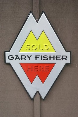 Gary Fisher bicycle advertising metal sign