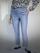 NWT Talbots Womens 6 Petite Hampshire Ankle Pant Blue Crop