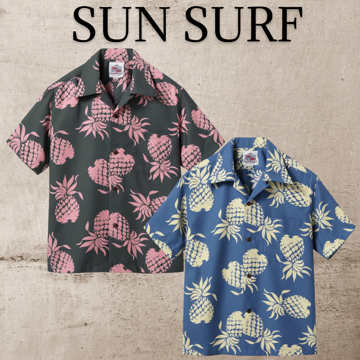 SUN SURF DK39398 DUKE KAHANAMOKU COOLMAX HAWAIIAN SHIRT PINEAPPLE