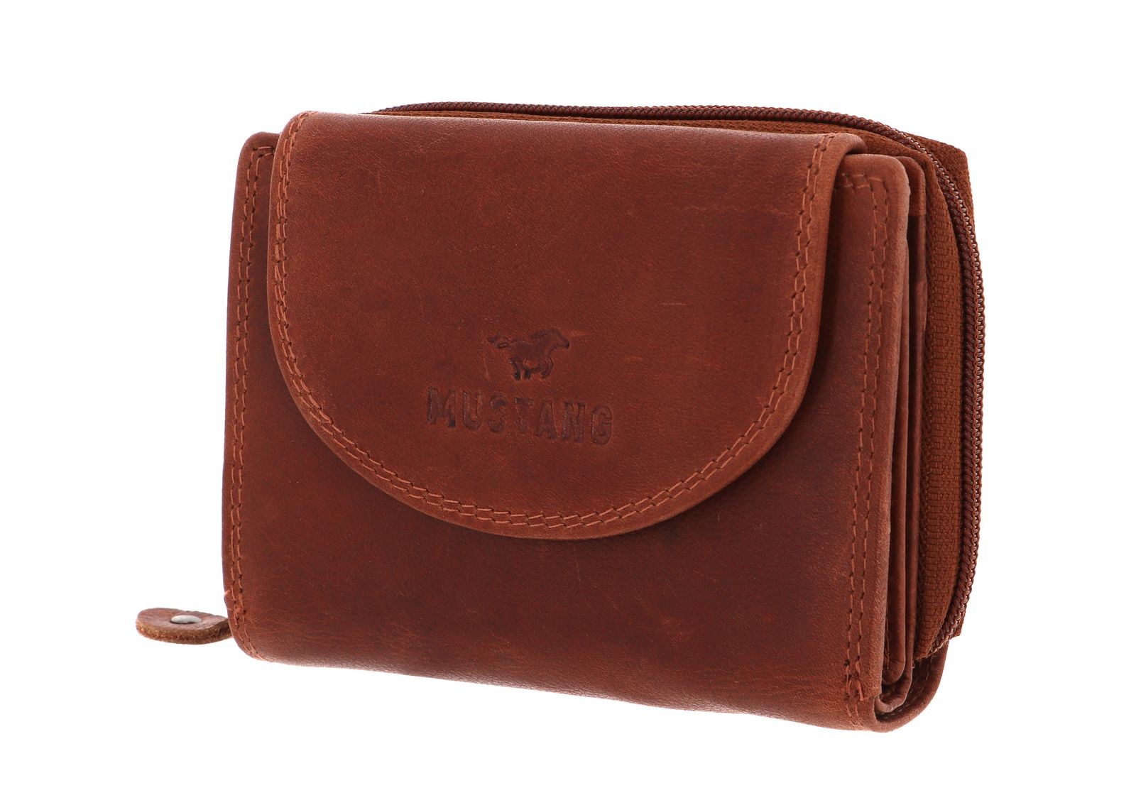 MUSTANG Udine Wallet Geldbörse Cognac Braun Neu