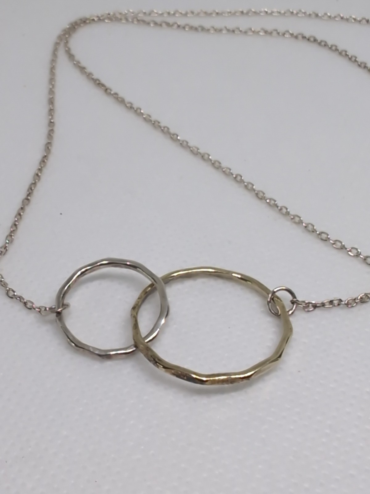 Beautiful Two-Tone Interlocking Circles Sterling … - image 1