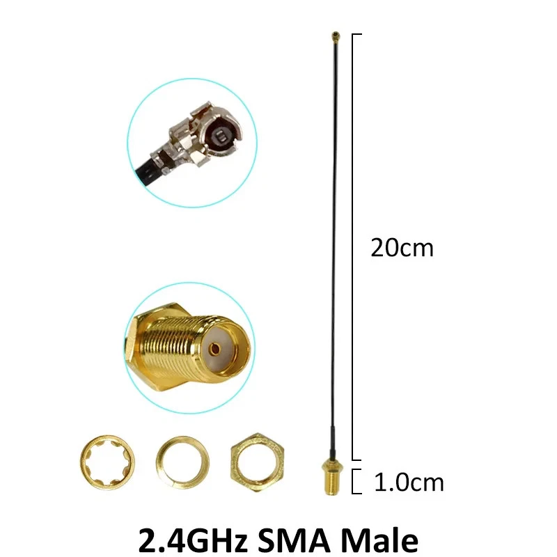 SMA 2.4Ghz antenna for Wifi 5dbi SMA Male connector white 2.4ghz Router Antenna - Image 3 of 4