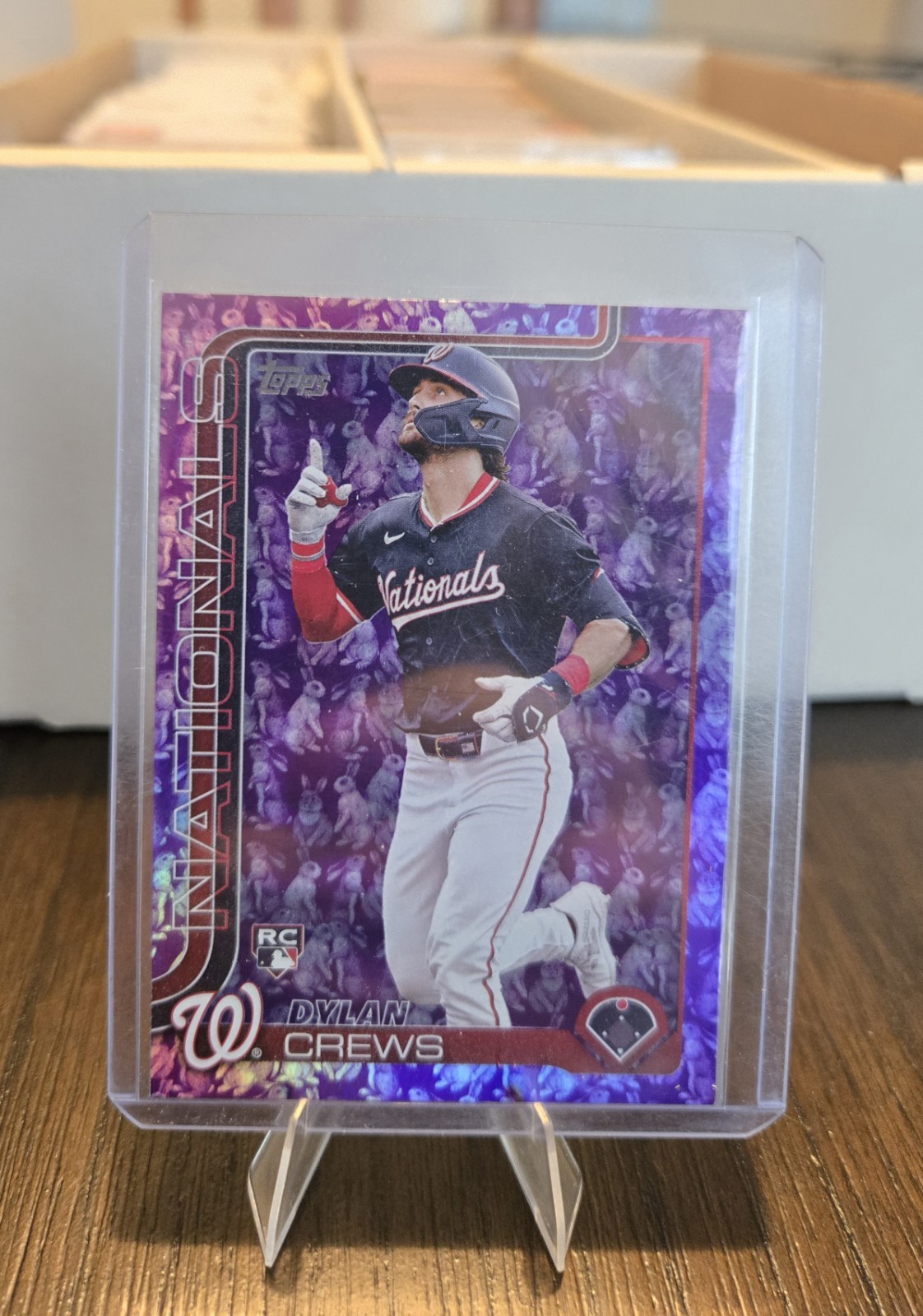 2025 Topps Series 1 Dylan Crews Purple Easter Rabbit Rookie #74