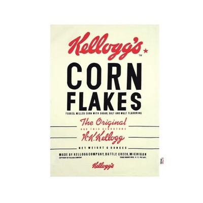 Vintage Kellogg's Cornflakes Geschirrtuch