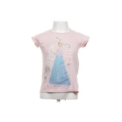 Disney, T-shirt, Größe: 110, Pink/Blau/Silber, Baumwolle, Print, Mädchen #WVr