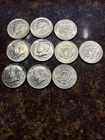 Lot of 10 Kennedy Half Dollars - 1967, 1966 - 40% silver Mixed Mints