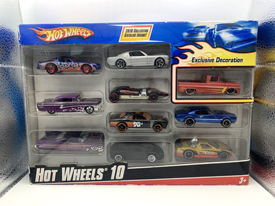 Hot Wheels 2010 Multipack 10 Pack With Red 62 Chevy Pickup Truck