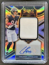 2025 Select Colston Loveland Jumbo Rookie Swatch RC Silver Prizm Auto #/249