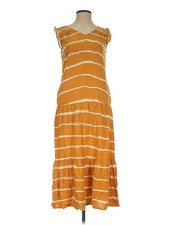 Simply Vera Vera Wang Women Orange Casual Dress XS