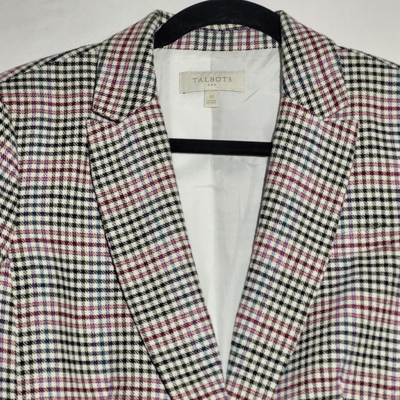 Talbots Houndstooth Multicolor Blazer Jacket Wome… - image 2