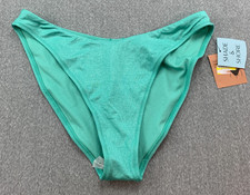 Shade  Shore Shine On Shimmer Swimsuit Bottom Womens L Green Low Rise High Leg