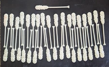 36 Halloween Skull & Bones 6 inch Cocktail Swizzle Sticks Plastic New Open Pack