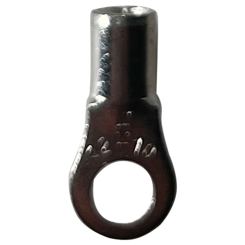 (100) Conector de cable sin aislamiento terminal de anillo #10 calibre 12-10 sin aislamiento EE. UU. Foto 3 de 4