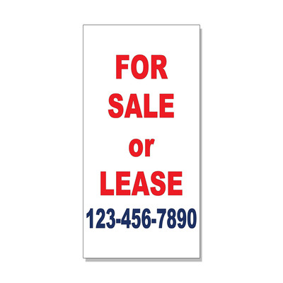For Sale Or Lease Phone Custom Red Blue Custom  DECAL STICKER Retail Store Sign