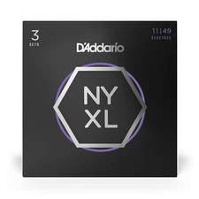 3 Sets of D'Addario NYXL1149 Nickel Wound Medium Electric Guitar Strings 11-49