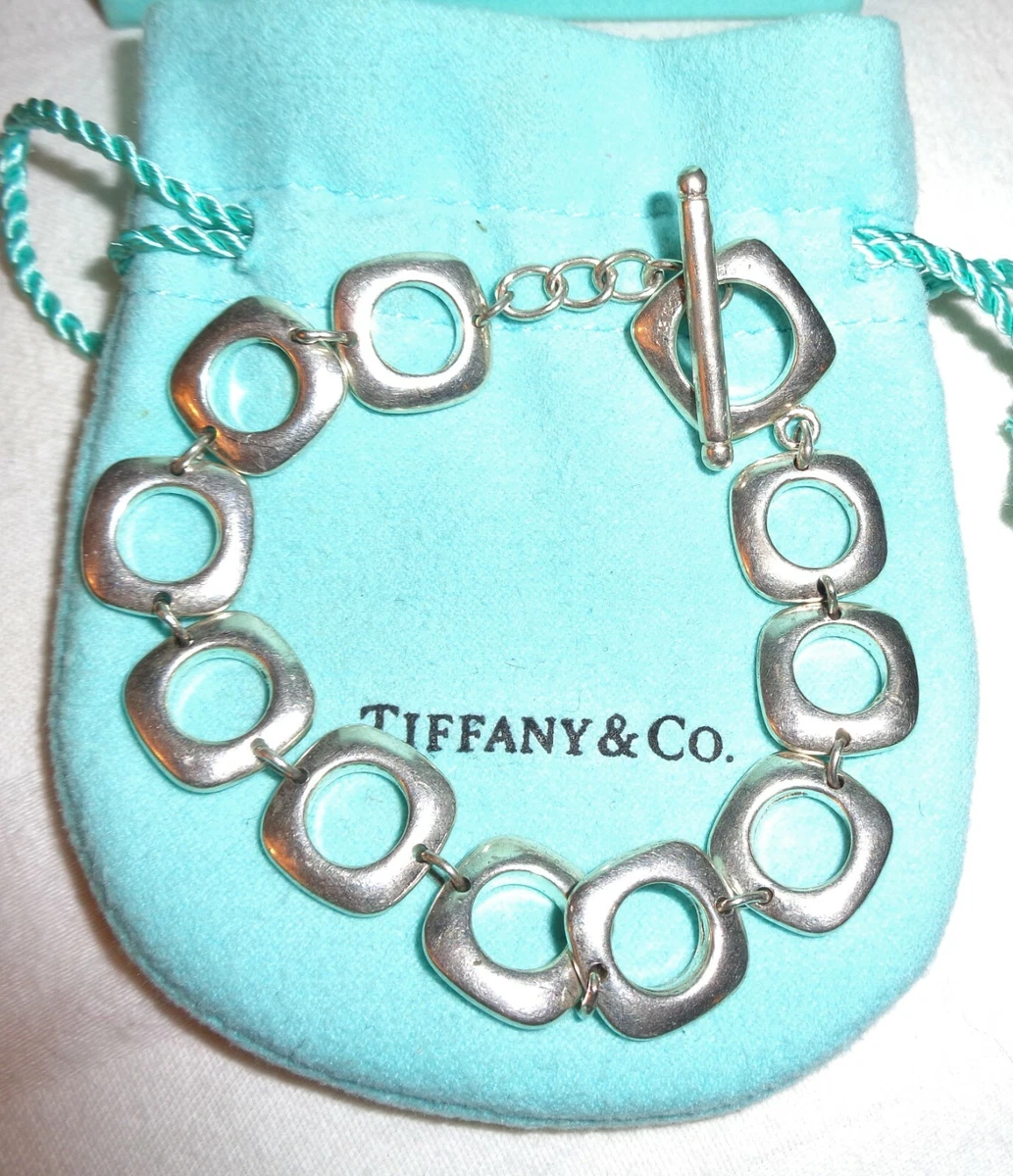 Tiffany square link online bracelet