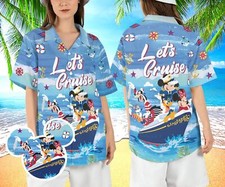 Mickey & Friends Let’s Cruise Beach Aloha Cruise Line Summer 3D HAWAII SHIRT