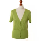 KING LOUIE Womens Green Short Sleeve Cardigan Size M 12250