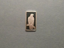 Silver Perched Eagle Bar .999 Fine 2.5 Grams