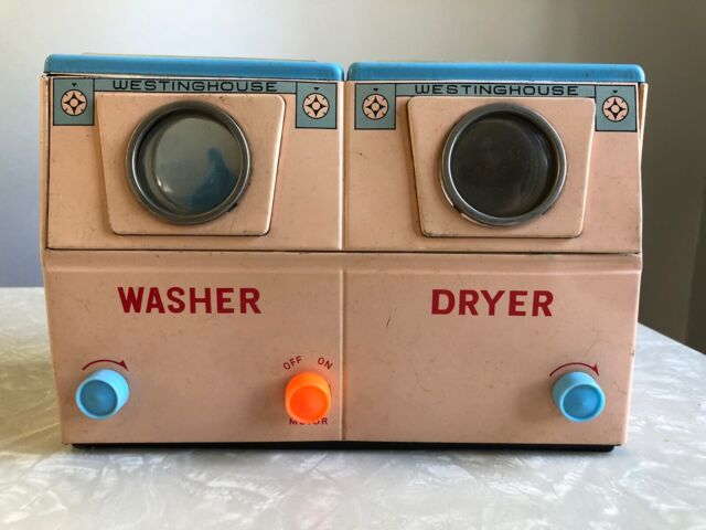 Vintage Westinghouse Washer-Dryer Combination Battery Operated Tin Toy w/Box | eBay