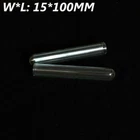 10Pcs 15x100mm Lab Chemistry Borosilicate Glass Culture/Test Tubes