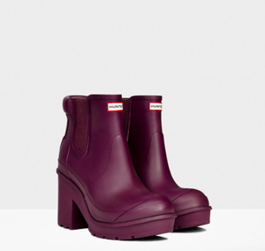 hunter chunky heel boots