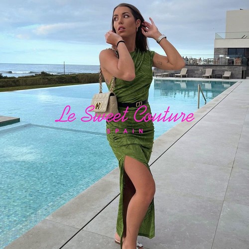 ZARA WOMAN NWT SS22 GREEN ASYMMETRIC 