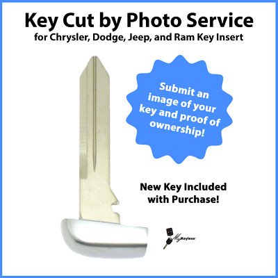 -Key Cut by Photo- Service for Chrysler Dodge Jeep Emergency Key Replacement