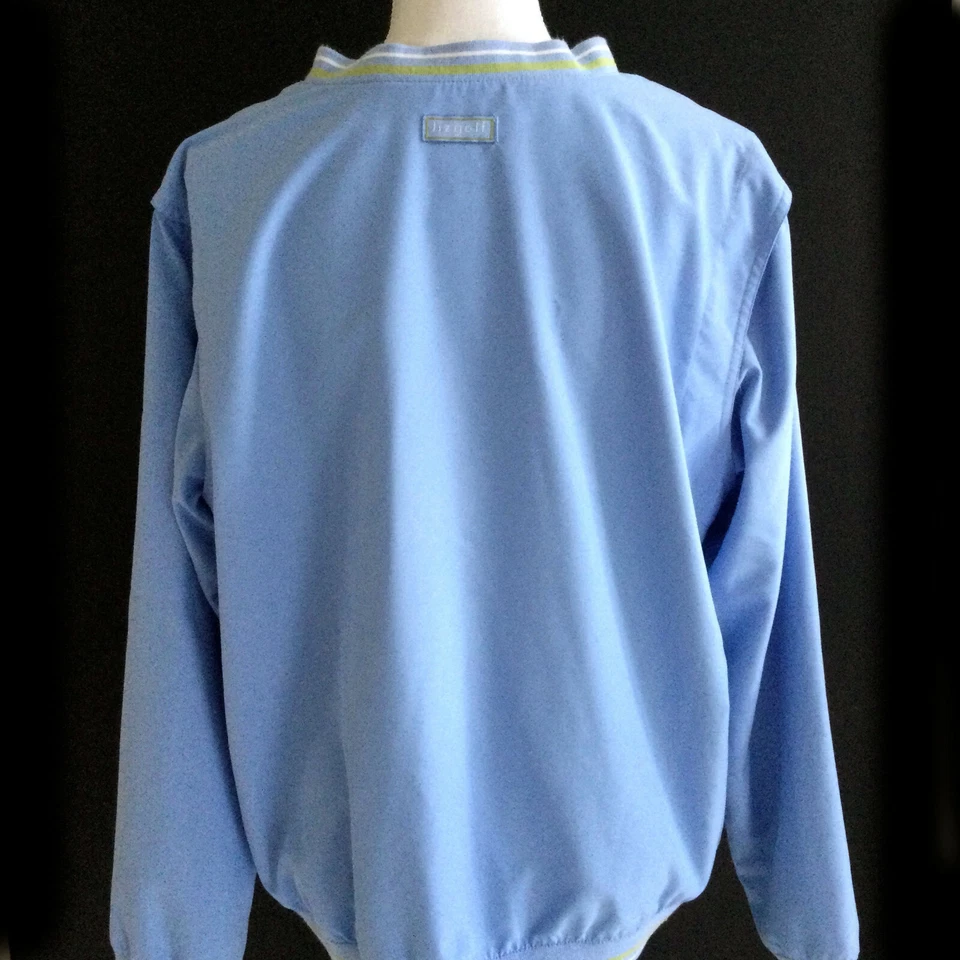 Chaqueta Pullover para Mujer Liz Golf Azul Wind Breaker, Ventilada, Bolsillos Talla L Foto 2 de 4