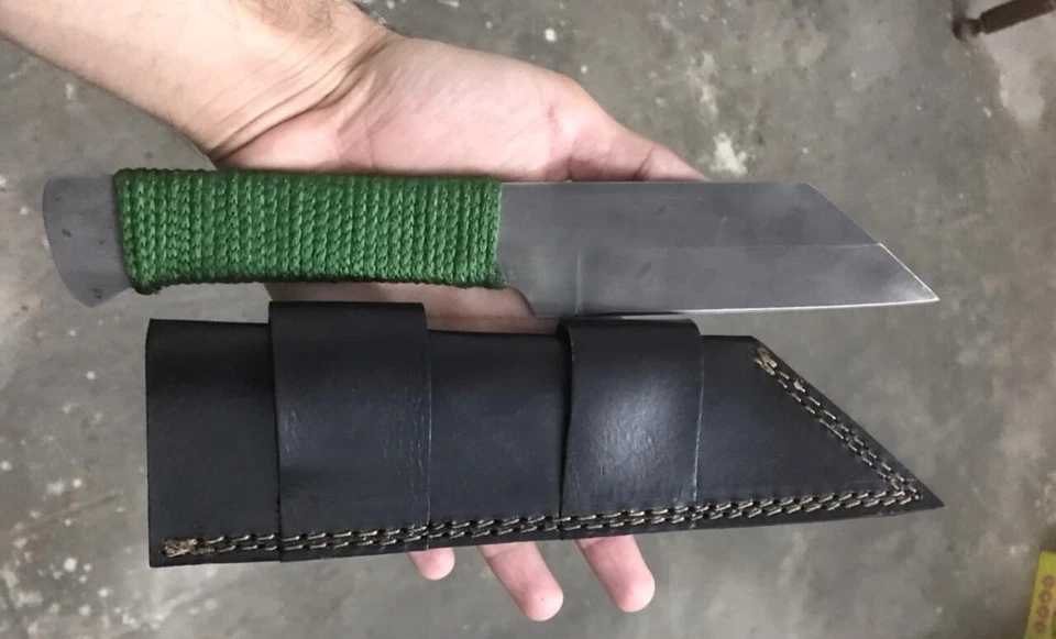 Vikings Custom handmade beautiful seax knife, With leather Sheath Cover - Image 3 of 3