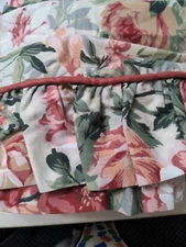 Croscill Bedskirt  Twin & Pillow Standard Sham Pink Floral