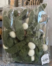 West Elm Felt Mistletoe Christmas Ornament  NEW