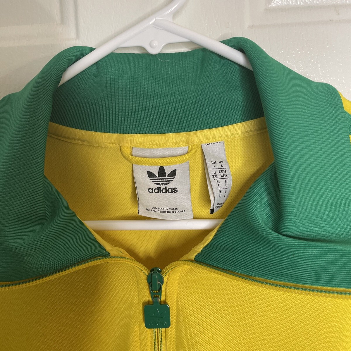 トップス ADIDAS BECKENBAUER SEMI SOLAR YELLOW M Adidas Men Large Beckenbauer Nations Track Top Jacket Yellow
