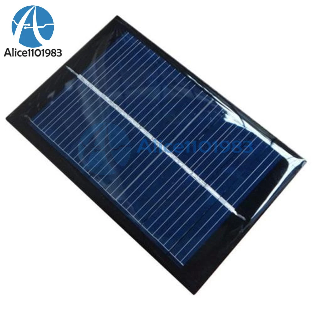 2 Pezzi Pannello Solare 6V 2W – Mini Modulo Fotovoltaico Epossidico Con Cavo 100cm Per Progetti Fai Da Te - 2
