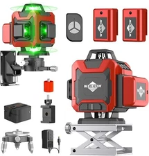 Nivel Laser Autonivelante Líneas Verde 4D 360 Rotativo De Rotacion Pisos NUEVO