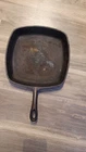 Vintage Birmingham Stove Range BSR Cast Iron 10-1/4"  Square Skillet USA Made  2