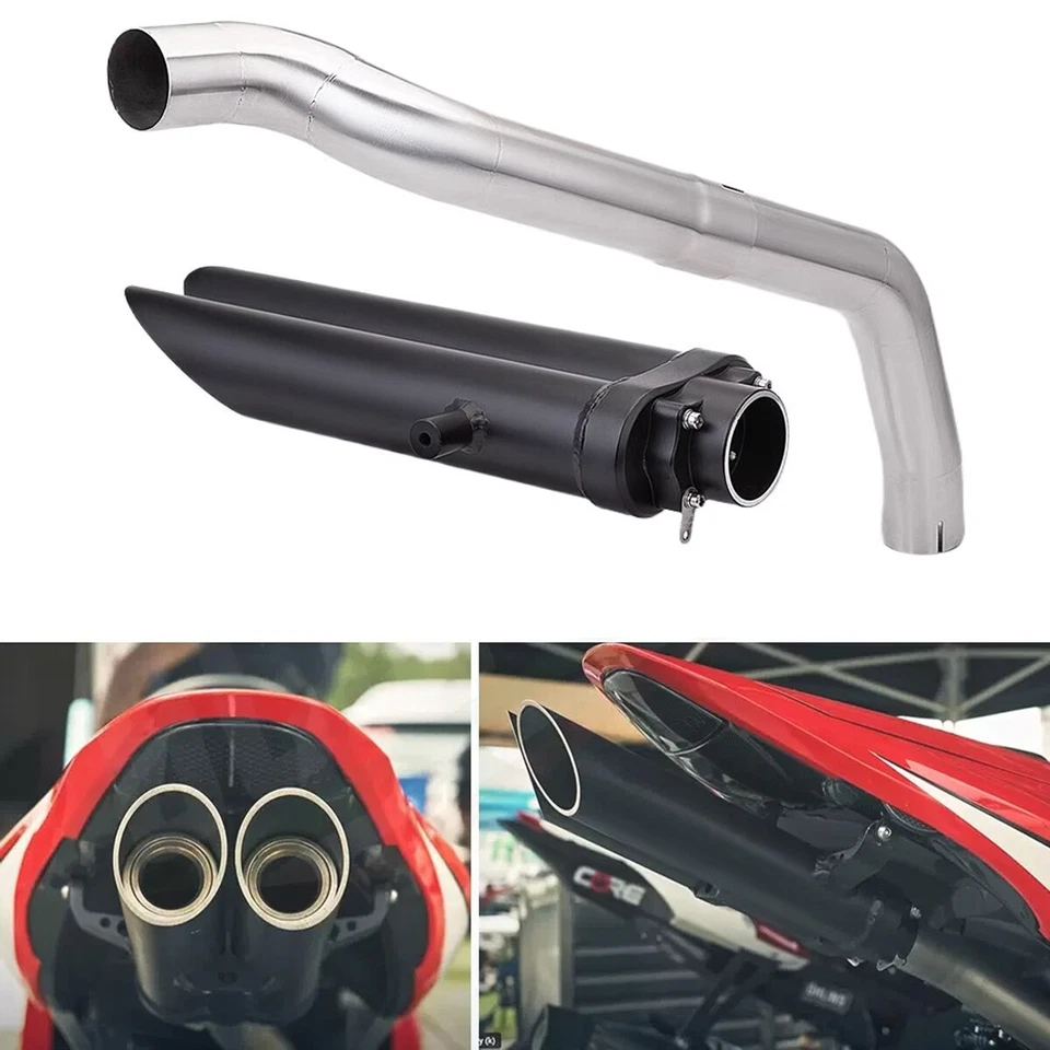 Tubo de escape de enlace medio + silenciador para motocicleta Honda CBR1000RR 2004-2017 Foto 3 de 4
