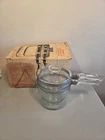 VTG Pyrex Flameware Double Boiler with Lid, Heat Spreader &Box #6283  1.5 QT USA