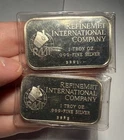 (2)  999 1 oz Silver Bars Refinemet Consecutive Serial Numbers 3991 & 3992