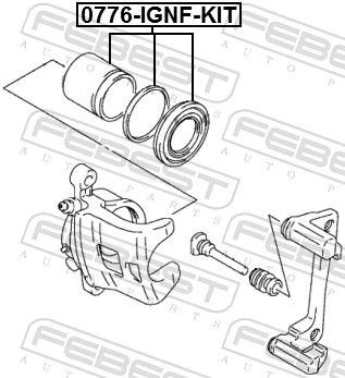 FEBEST Kit de Réparation Étrier de Frein Avant Convient pour Daihatsu Cuore Yrv - Photo 2/2