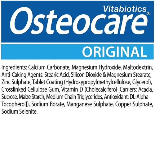 Vitabiotics Osteocare Calcio 800mg con Vitamina D3, Magnesio y Zinc - Hueso - Imagen 5 de 6