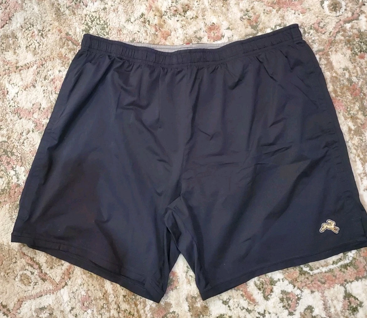Mens Tracksmith Sessions Black Lined Running Shorts Zip Key Pocket Elastic Waist