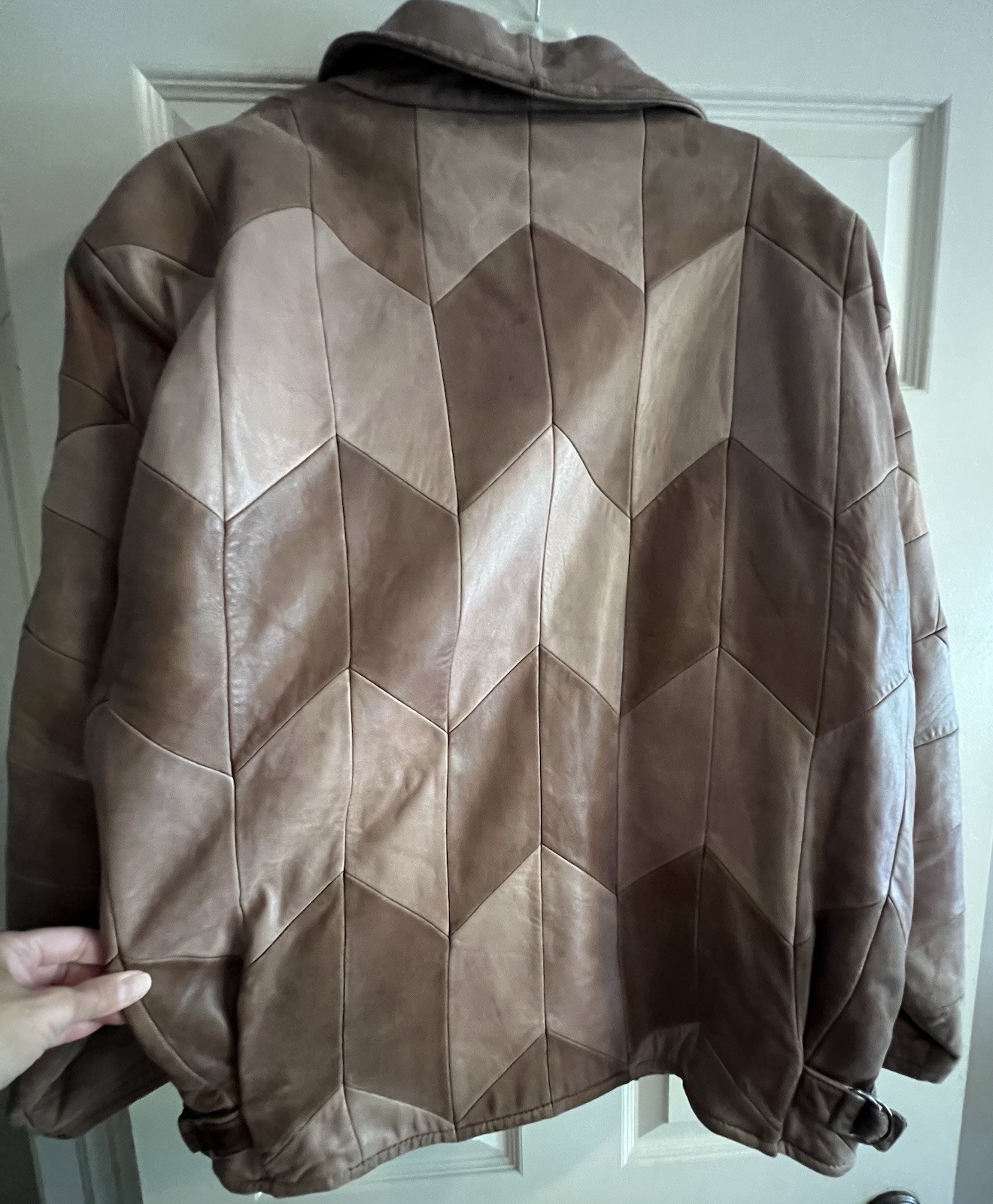 VTG CEDRICS Patchwork Jacket Genuine Leather Men’… - image 2