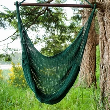 Hanging Hammock Chair Swing – 400lb – Lightweight 5lb Recycled Outdoor – Green