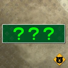 CUSTOM road highway guide directional or other rectangular sign ANY TEXT 30x9